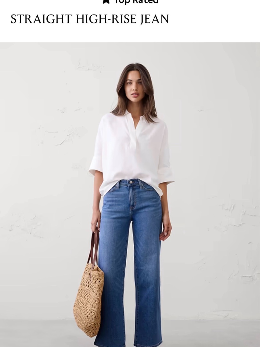 Straight High-Rise Black Jeans